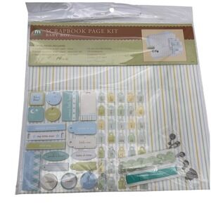 Making Memories Baby Boy Scrapbook Page Kit 81 Pieces Cardstock Stickers NEW